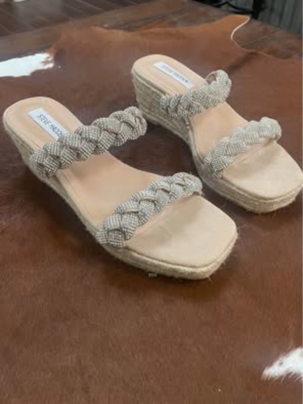 Steve Madden Alreya Rhinestone Espadrille Wedges
